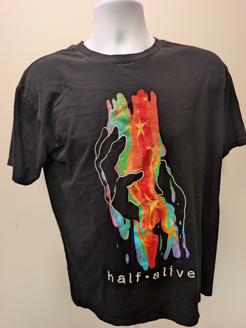half•alive "Rainbow Slime" Graphic Tee – Official Band Merch – Size L
